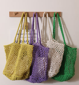Chic Knitted Mesh Tote Bag