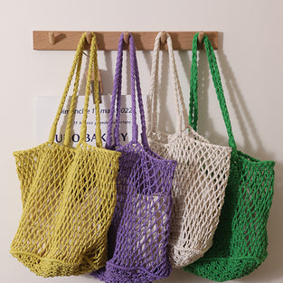 Chic Knitted Mesh Tote Bag
