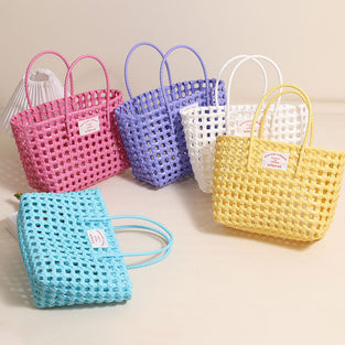 Woven Tote Bag with Handles