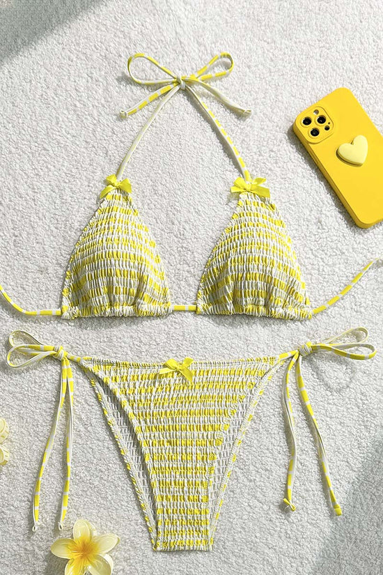 Stylish Textured Bikini Set