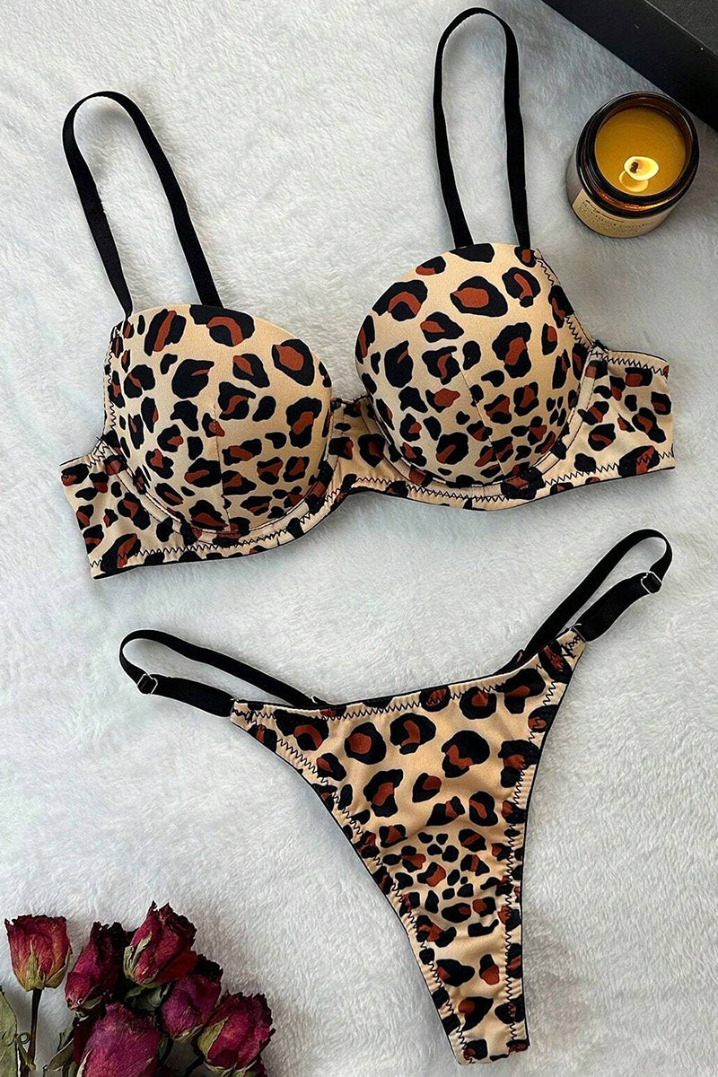 Leopard Print Lingerie Set