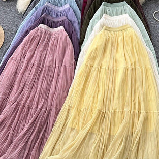 Elegant Tiered Midi Skirt