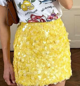 Sequin Embellished Mini Skirt