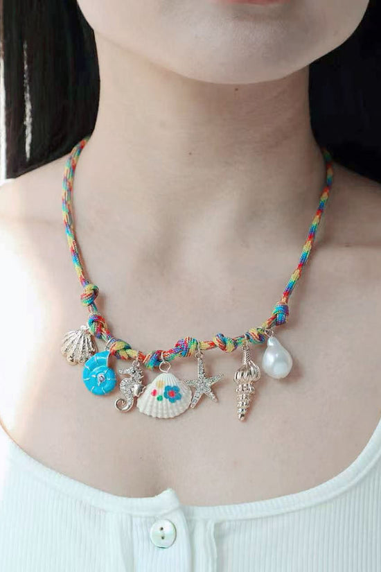 Tropical Charm Necklace with Ocean Motifs