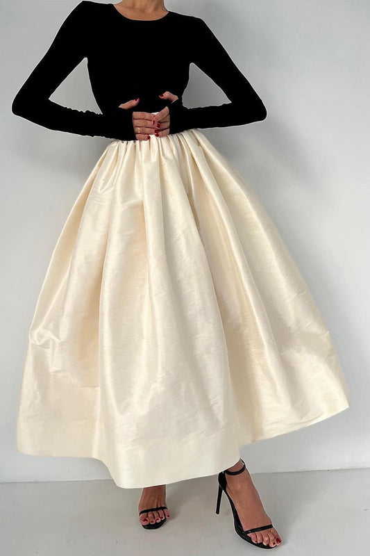 Belted Elegant Midi Skirt