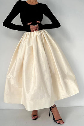 Belted Elegant Midi Skirt