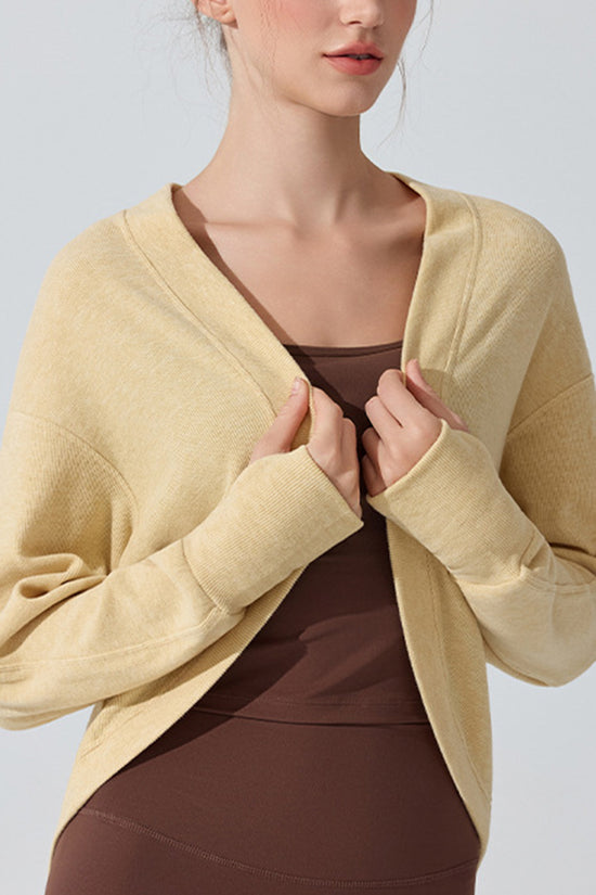 Relaxed Long Sleeve Open Front Cardigan