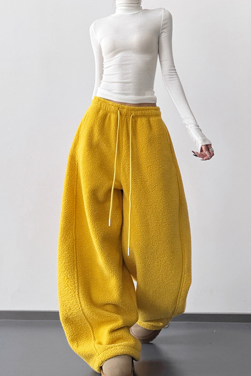 Oversized Drawstring Casual Pants