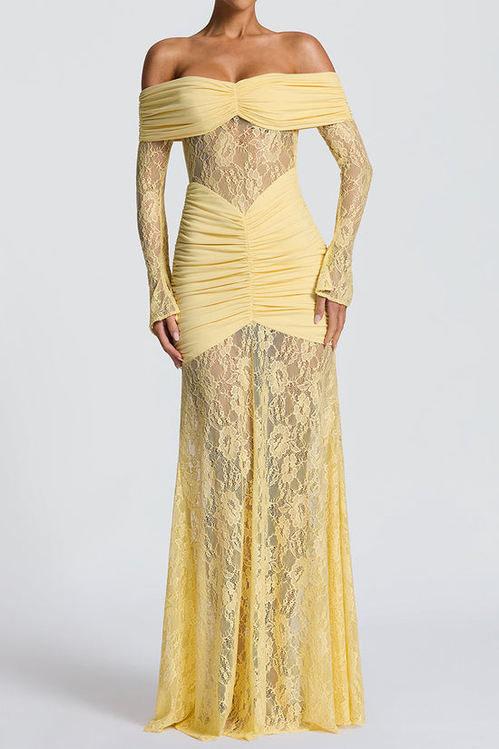 Off-Shoulder Lace Bodycon Dress
