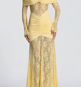 Off-Shoulder Lace Bodycon Dress