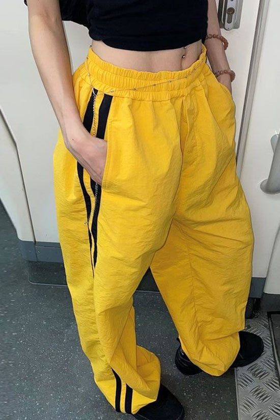 Striped Loose Fit Casual Pants