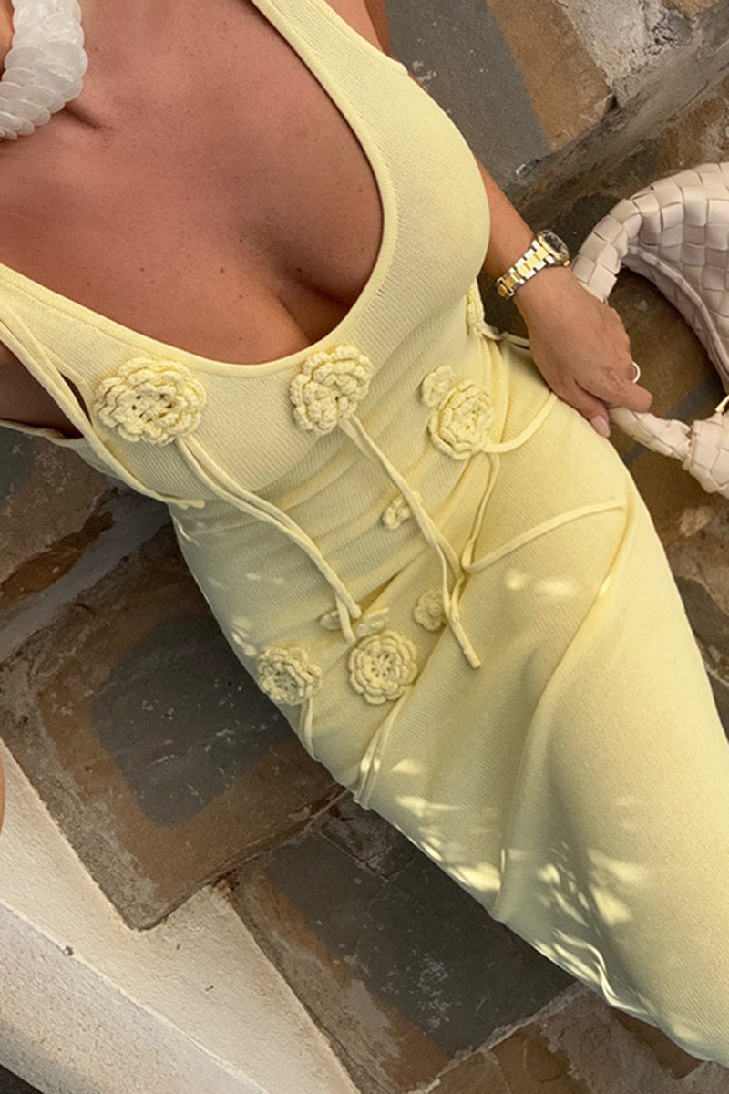 Floral Sleeveless Bodycon Dress