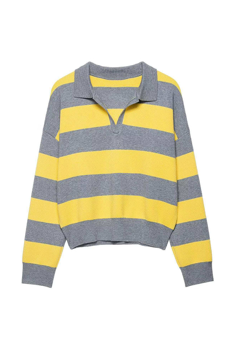 Striped V-Neck Sweater