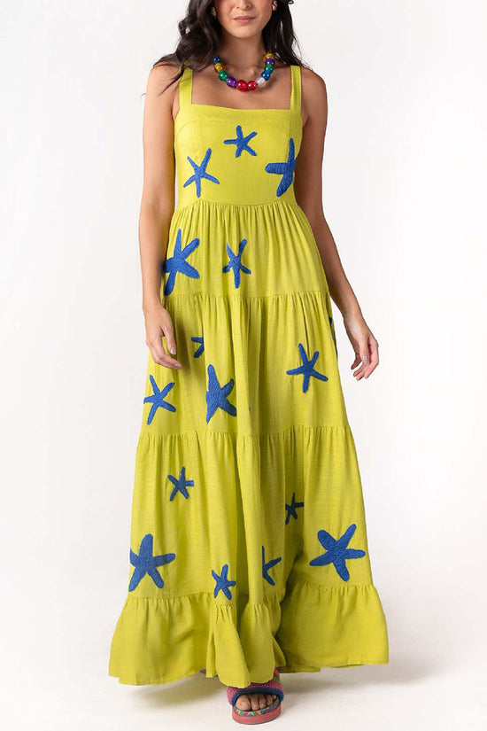 Starfish Print Maxi Dress