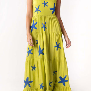 Starfish Print Maxi Dress