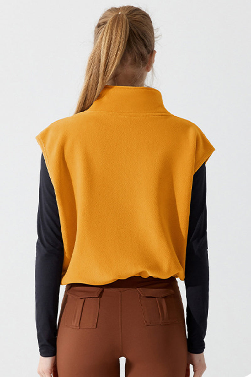 Zip-Up Sleeveless Vest