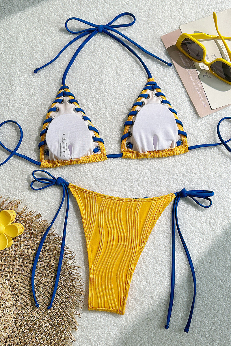 Strappy Ruched Bikini Set