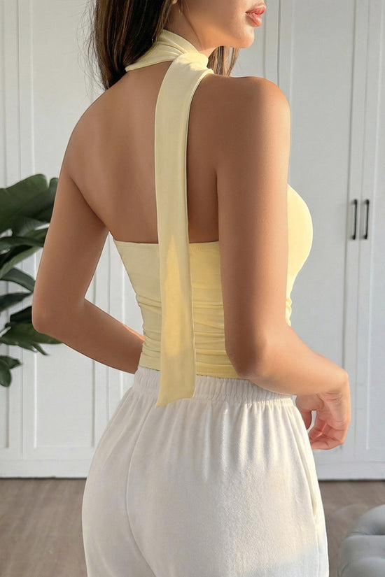 Crisscross Halter Tank Top