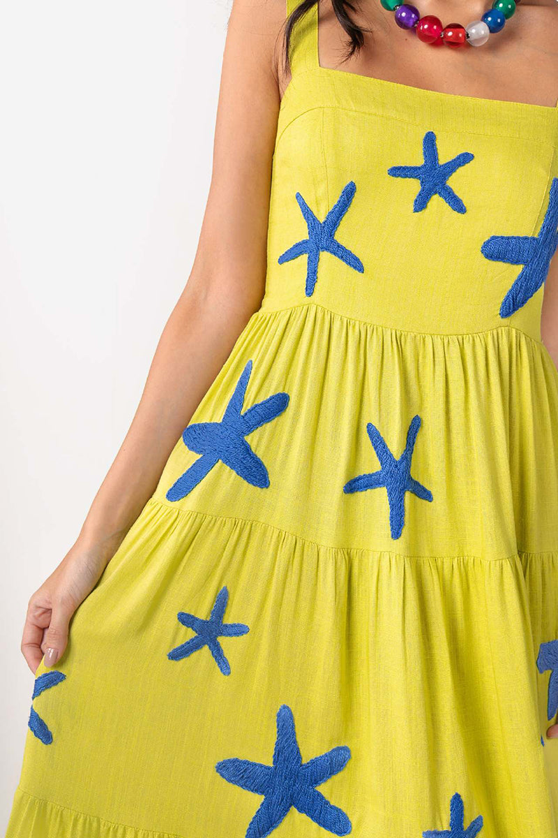 Starfish Print Maxi Dress