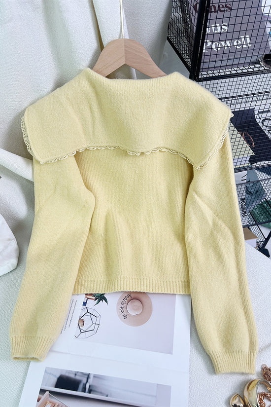 Elegant Button-Down Cardigan with Collar