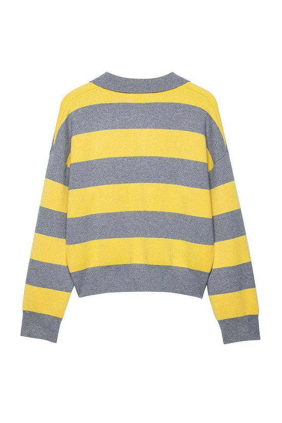 Striped V-Neck Sweater