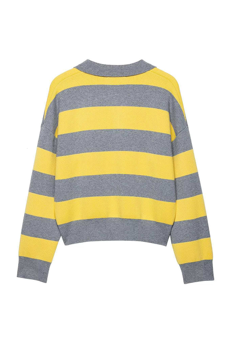 Striped V-Neck Sweater