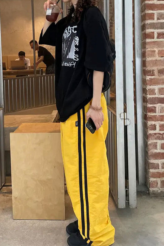 Striped Loose Fit Casual Pants