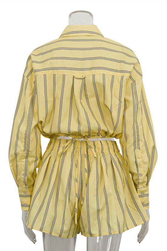 Striped Casual Two-Piece Set