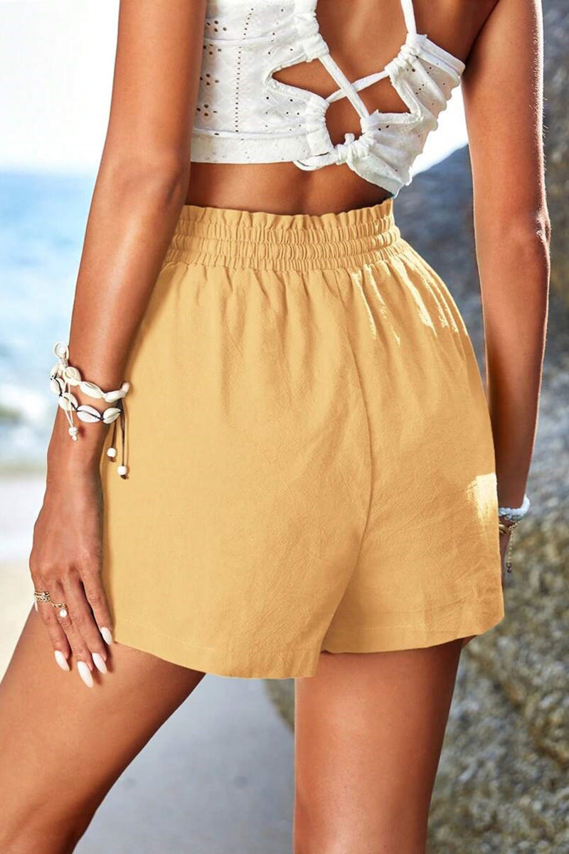 Stylish Drawstring Waist Casual Shorts