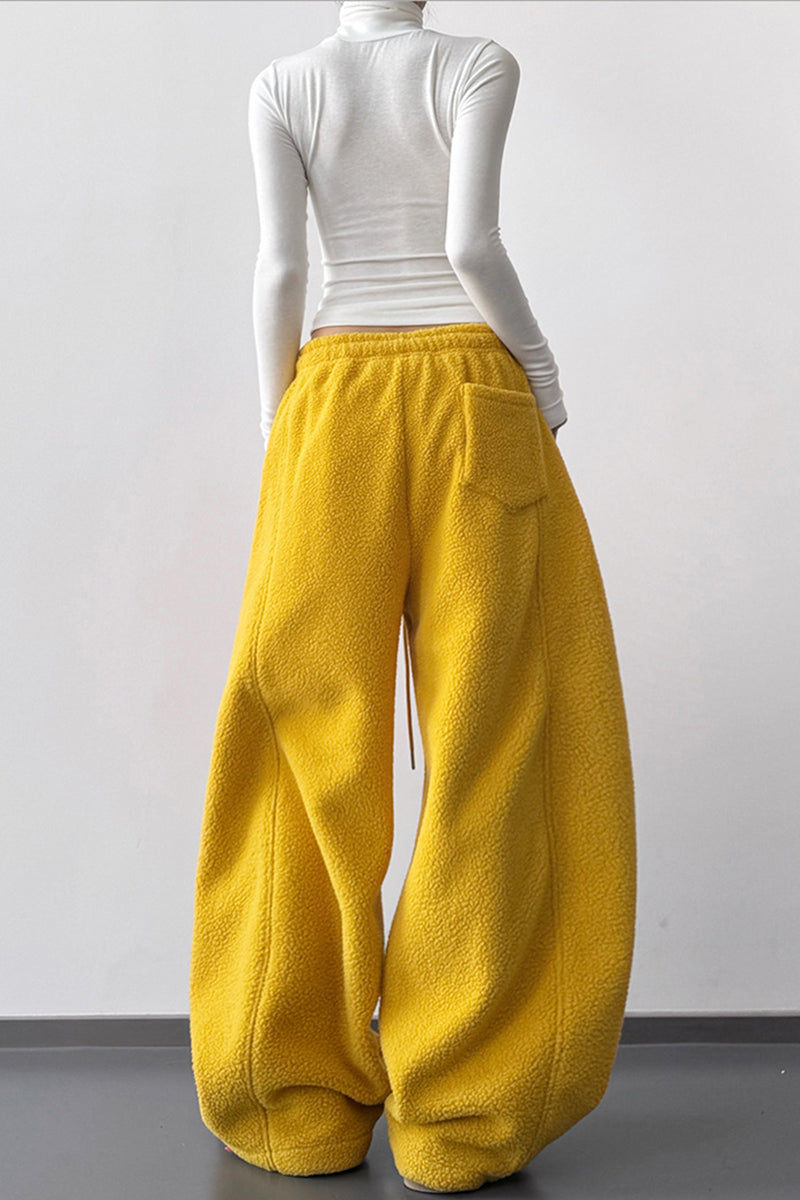 Oversized Drawstring Casual Pants