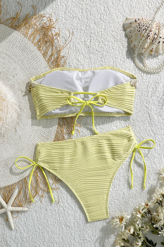 Shell-Embellished Bandeau Bikini Set