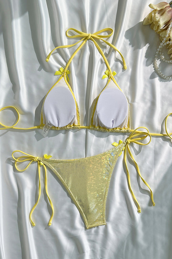 Shimmer Tie-Up Bikini Set