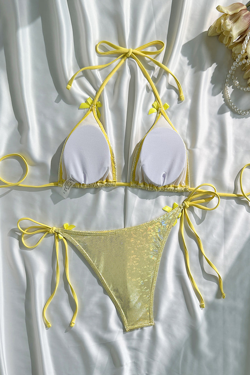 Shimmer Tie-Up Bikini Set