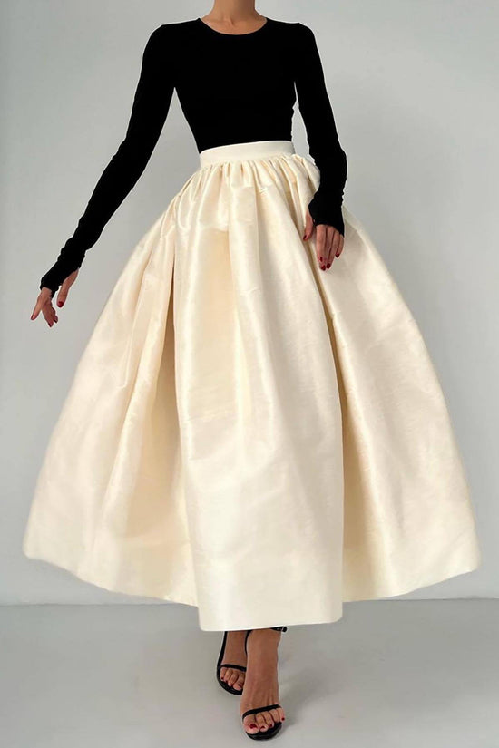 Belted Elegant Midi Skirt