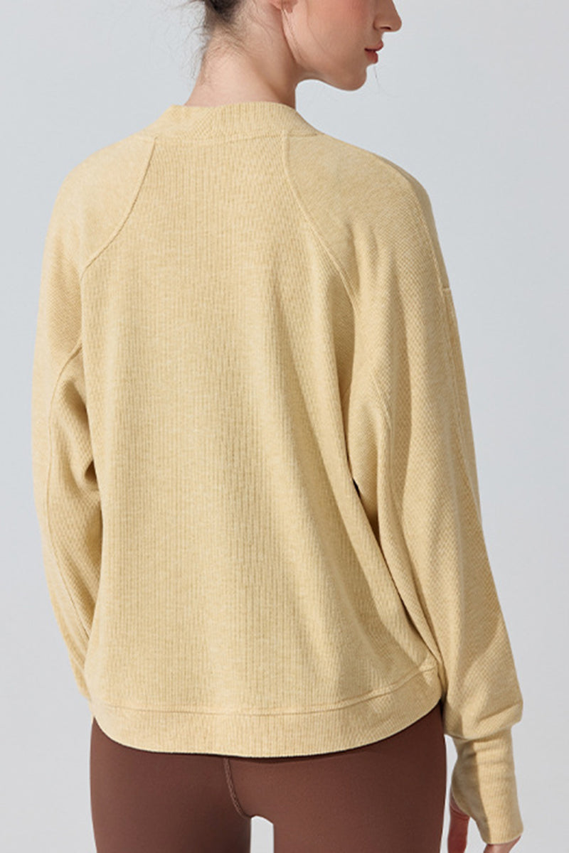 Relaxed Long Sleeve Open Front Cardigan
