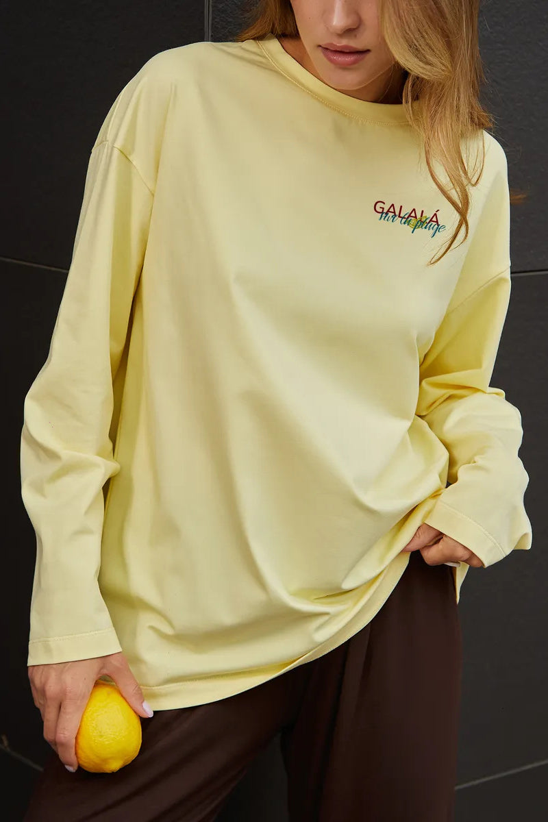 Graphic Long Sleeve T-Shirt with Lobster Print