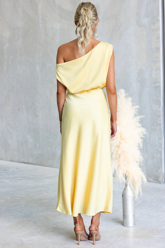 One-Shoulder Midi Casual Dress