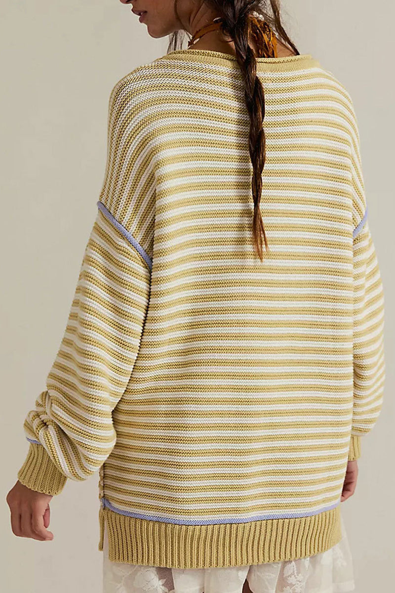 Striped Oversized Knit Sweater