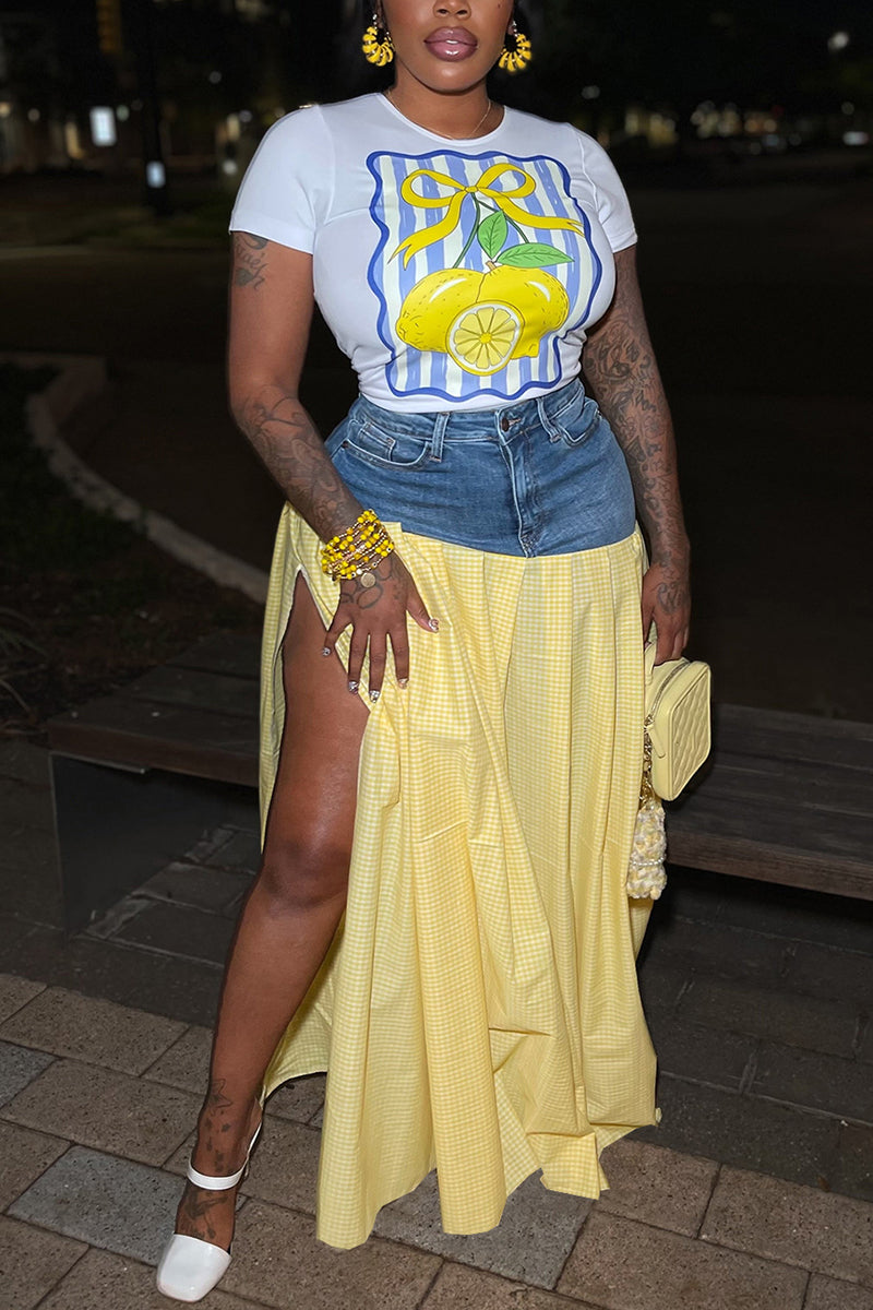 Graphic Tee and Maxi Skirt Set