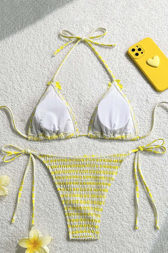 Stylish Textured Bikini Set