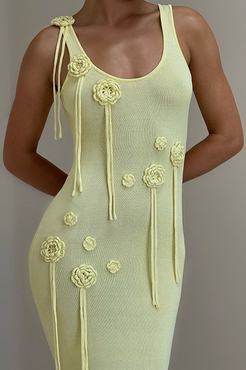 Floral Sleeveless Bodycon Dress