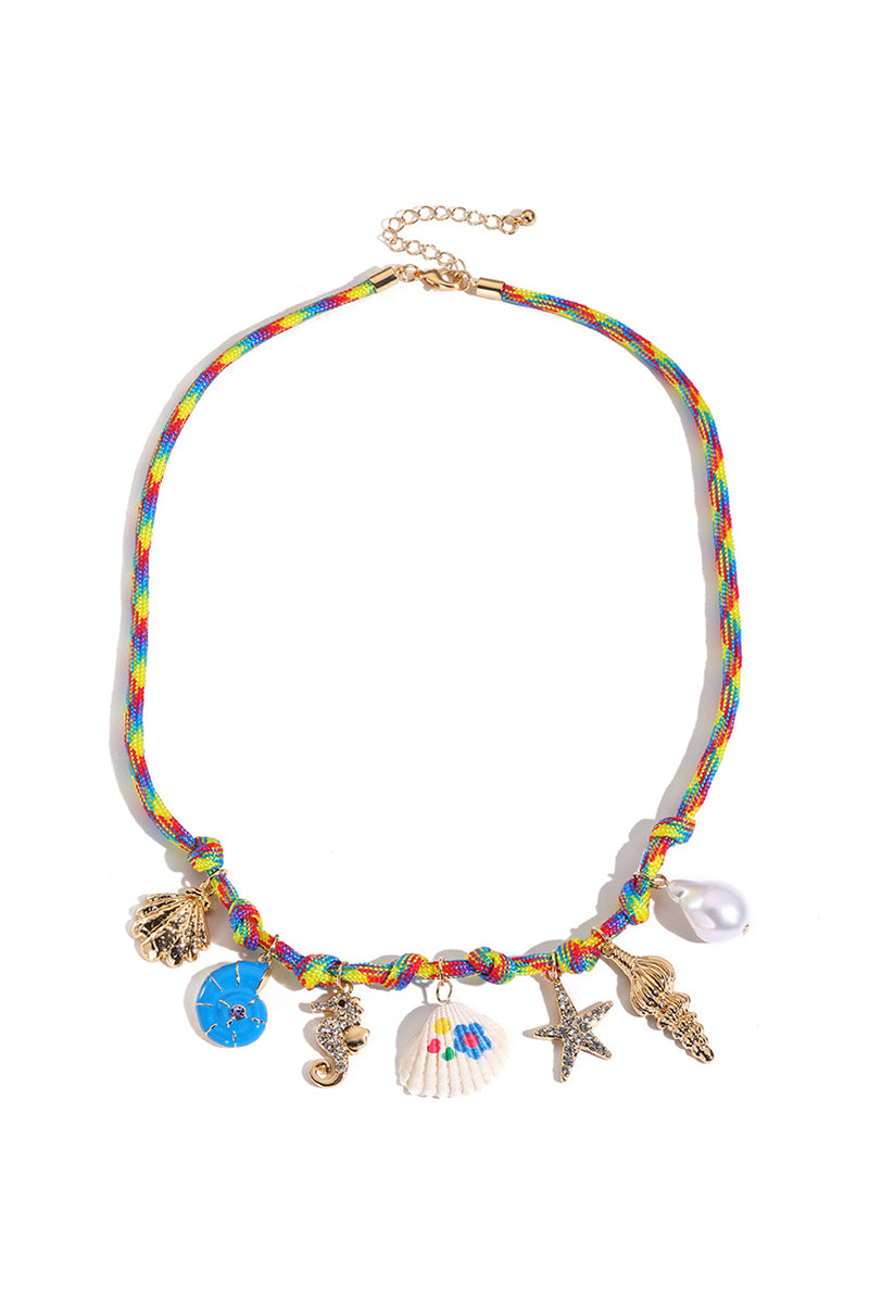 Tropical Charm Necklace with Ocean Motifs