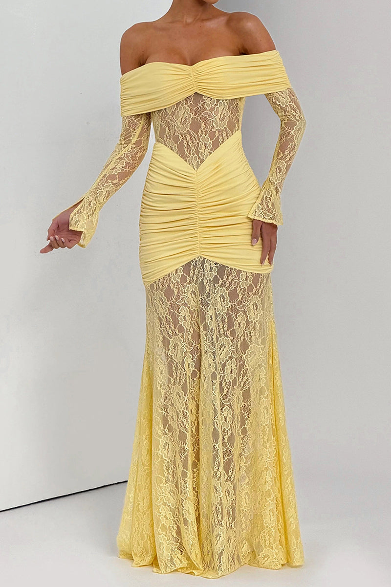Off-Shoulder Lace Bodycon Dress
