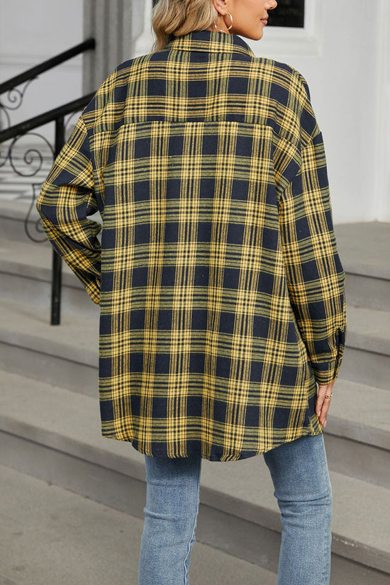 Plaid Button Down Long Sleeve Shirt