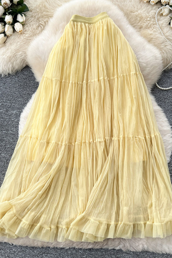 Elegant Tiered Midi Skirt