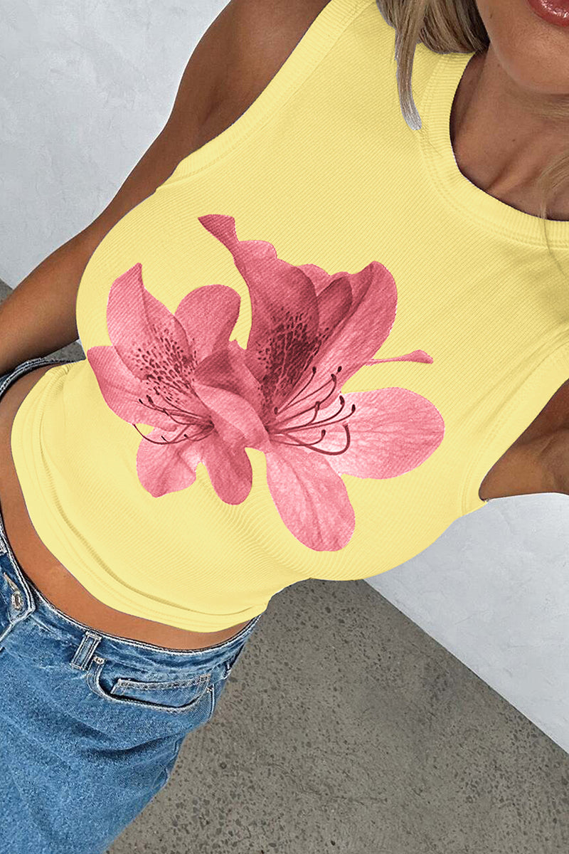 Floral Graphic Sleeveless Tank Top