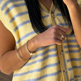 Striped Button-Up Sweater Vest