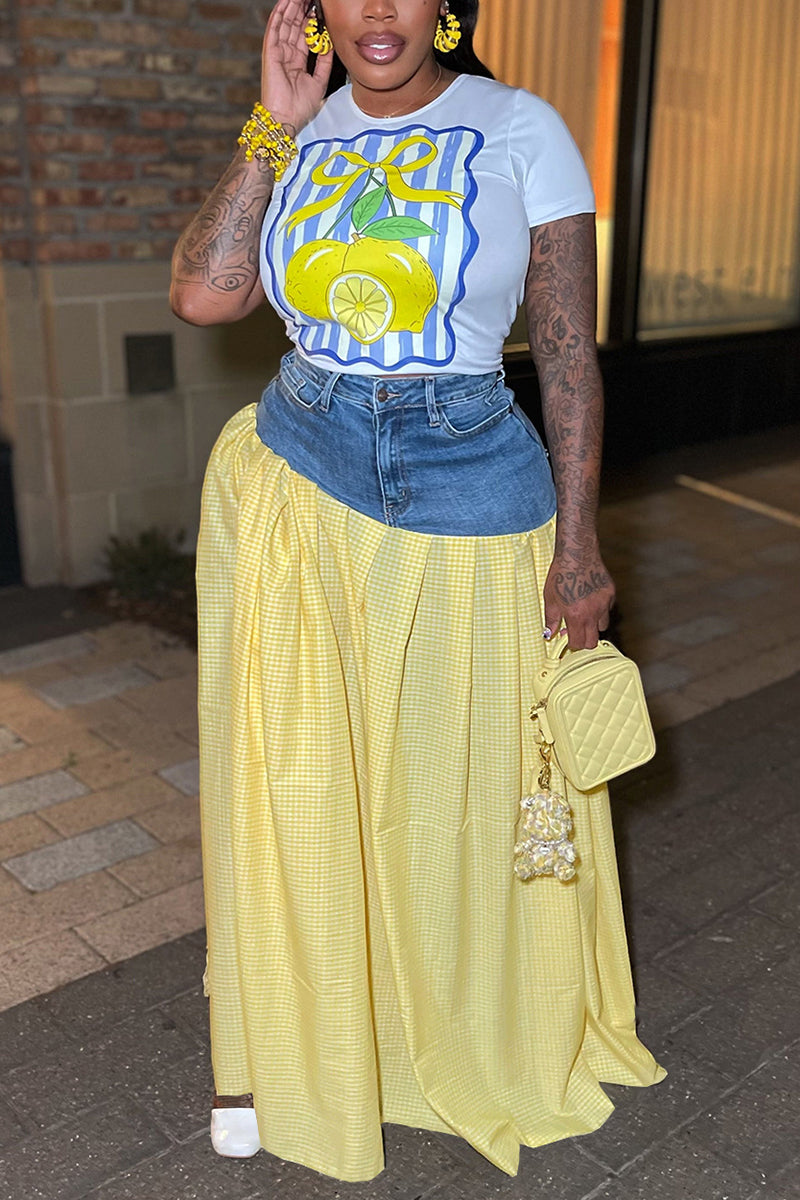 Graphic Tee and Maxi Skirt Set