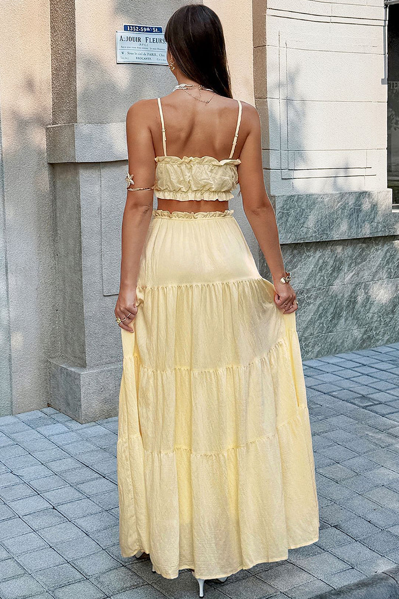 Tiered Sleeveless Skirt Set