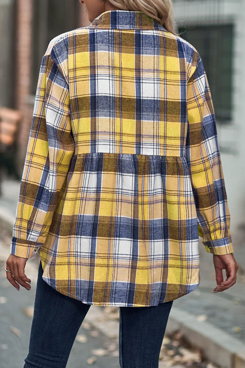 Relaxed Fit Plaid Button-Up Shirt